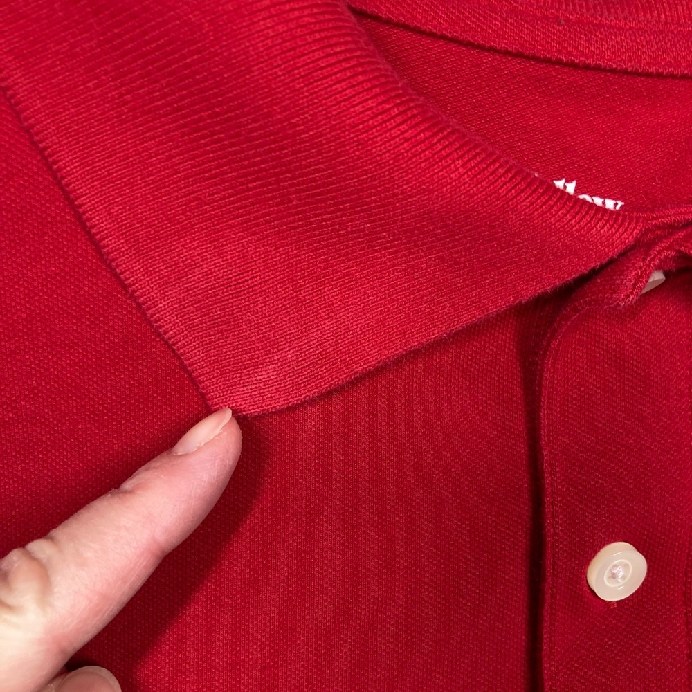 Goodfellow & Co Red Polo Shirt (with Teal & Gray Underlayers) - Picture 2 of 13